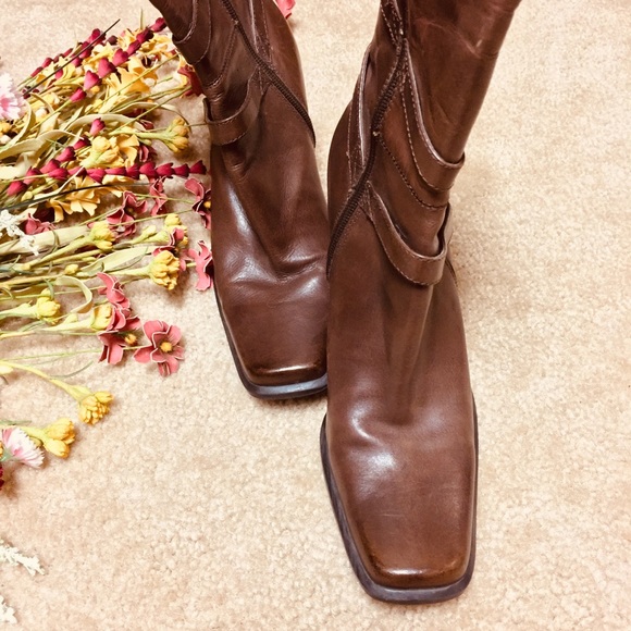 Nine west brown leather boots - Picture 2 of 8